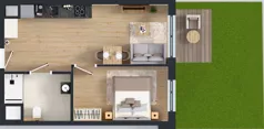 2 pokoje, mieszkanie 37,26 m², piętro 1, oferta nr B/11, Osiedle Urbino 4, Warszawa, Włochy, Raków, ul. Szybka