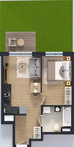 2 pokoje, mieszkanie 37,31 m², parter, oferta nr B/38, Osiedle Urbino 4, Warszawa, Włochy, Raków, ul. Szybka