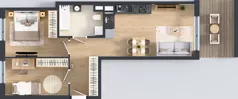 3 pokoje, mieszkanie 55,64 m², piętro 2, oferta nr B/48, Osiedle Urbino 4, Warszawa, Włochy, Raków, ul. Szybka