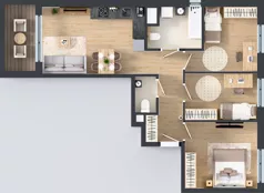 4 pokoje, mieszkanie 69,72 m², piętro 4, oferta nr B/53, Osiedle Urbino 4, Warszawa, Włochy, Raków, ul. Szybka