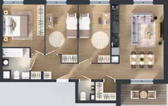 4 pokoje, mieszkanie 75,06 m², piętro 1, oferta nr E/9, Rapsodia 3, Wrocław, Karłowice-Różanka, Różanka, ul. Wołowska
