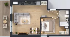 2 pokoje, mieszkanie 43,72 m², piętro 6, oferta nr E/38, Rapsodia 3, Wrocław, Karłowice-Różanka, Różanka, ul. Wołowska