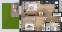 2 pokoje, mieszkanie 39,22 m², parter, oferta nr E/45, Rapsodia 3, Wrocław, Karłowice-Różanka, Różanka, ul. Wołowska