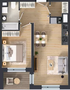 2 pokoje, mieszkanie 44,02 m², piętro 2, oferta nr D/67, Przystanek Prądnik, Kraków, Prądnik Biały, Górka Narodowa, ul. ks. Józefa Meiera 70