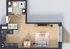 1 pokój, mieszkanie 30,44 m², piętro 2, oferta nr B/11, Osiedle przy Wielickiej etap 1.2, Kraków, Bieżanów-Prokocim, ul. M. Orwid