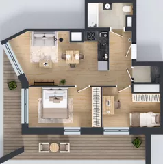 3 pokoje, mieszkanie 52,85 m², piętro 1, oferta nr B/119, Osiedle przy Wielickiej etap 1.2, Kraków, Bieżanów-Prokocim, ul. M. Orwid