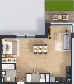 1 pokój, mieszkanie 55,19 m², parter, oferta nr D/2, Osiedle Wilno 8.1.2, Warszawa, Targówek, Elsnerów, ul. Bukowiecka