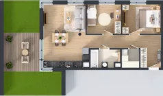 3 pokoje, mieszkanie 61,80 m², parter, oferta nr D/9, Osiedle Wilno 8.1.2, Warszawa, Targówek, Elsnerów, ul. Bukowiecka