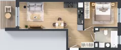 2 pokoje, mieszkanie 38,68 m², parter, oferta nr D/39, Osiedle Wilno 8.1.2, Warszawa, Targówek, Elsnerów, ul. Bukowiecka