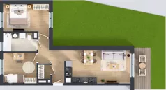 3 pokoje, mieszkanie 56,00 m², parter, oferta nr B/19, Osiedle Wilno 8.1.2, Warszawa, Targówek, Elsnerów, ul. Bukowiecka