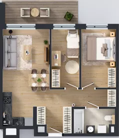 3 pokoje, mieszkanie 52,99 m², piętro 2, oferta nr C/18, Osiedle Wilno 8.1.2, Warszawa, Targówek, Elsnerów, ul. Bukowiecka