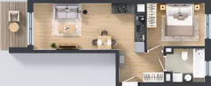 2 pokoje, mieszkanie 38,75 m², parter, oferta nr C/33, Osiedle Wilno 8.1.2, Warszawa, Targówek, Elsnerów, ul. Bukowiecka