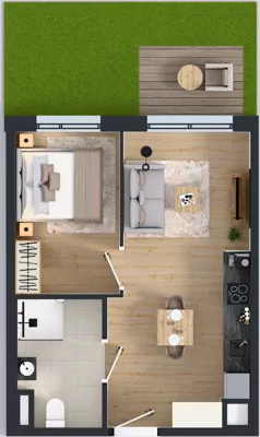 2 pokoje, mieszkanie 36,24 m², parter, oferta nr D/28, Osiedle Urbino 4.2, Warszawa, Włochy, Raków, ul. Szybka
