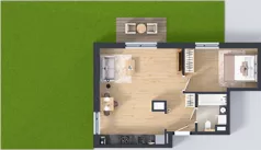 2 pokoje, mieszkanie 47,97 m², parter, oferta nr D/67, Bokserska 71 etap 2.3, Warszawa, Ursynów, Wyczółki, ul. Bokserska