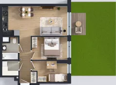 3 pokoje, mieszkanie 53,21 m², parter, oferta nr A/87, Apartamenty Metro Wilanowska, Warszawa, Mokotów, Ksawerów, ul. Pejzażowa 26