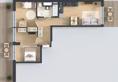 3 pokoje, mieszkanie 57,66 m², piętro 1, oferta nr A/117, Apartamenty Metro Wilanowska, Warszawa, Mokotów, Ksawerów, ul. Pejzażowa 26