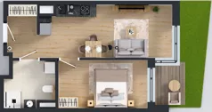 2 pokoje, mieszkanie 40,31 m², parter, oferta nr A/187, Apartamenty Metro Wilanowska, Warszawa, Mokotów, Ksawerów, ul. Pejzażowa 26