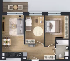 3 pokoje, mieszkanie 53,20 m², piętro 2, oferta nr A/207, Apartamenty Metro Wilanowska, Warszawa, Mokotów, Ksawerów, ul. Pejzażowa 26