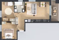 3 pokoje, mieszkanie 59,65 m², piętro 3, oferta nr G/19, Apartamenty Myśliborska Park, Warszawa, Białołęka, Żerań, ul. Myśliborska 11