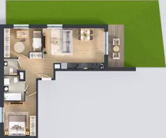 3 pokoje, mieszkanie 59,58 m², piętro 1, oferta nr H/8, Apartamenty Myśliborska Park, Warszawa, Białołęka, Żerań, ul. Myśliborska 11