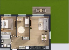 3 pokoje, mieszkanie 58,62 m², piętro 1, oferta nr J/58, Apartamenty Myśliborska Park, Warszawa, Białołęka, Żerań, ul. Myśliborska 11
