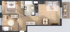 3 pokoje, mieszkanie 59,57 m², piętro 1, oferta nr J/56, Apartamenty Myśliborska Park, Warszawa, Białołęka, Żerań, ul. Myśliborska 11