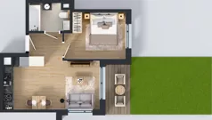 2 pokoje, mieszkanie 35,22 m², parter, oferta nr A/47, Osiedle Wilno 9.2, Warszawa, Targówek, Elsnerów, ul. Rudnicka