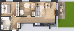 3 pokoje, mieszkanie 57,51 m², parter, oferta nr A/48, Osiedle Wilno 9.2, Warszawa, Targówek, Elsnerów, ul. Rudnicka