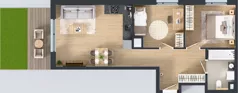 3 pokoje, mieszkanie 58,02 m², piętro 1, oferta nr A/59, Osiedle Wilno 9.2, Warszawa, Targówek, Elsnerów, ul. Rudnicka