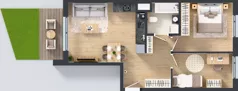 3 pokoje, mieszkanie 54,06 m², parter, oferta nr B/51, Osiedle Wilno 9.2, Warszawa, Targówek, Elsnerów, ul. Rudnicka