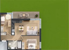 3 pokoje, mieszkanie 55,56 m², piętro 1, oferta nr B/84, Osiedle Wilno 9.2, Warszawa, Targówek, Elsnerów, ul. Rudnicka