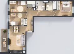 4 pokoje, mieszkanie 76,98 m², piętro 2, oferta nr A/10, Mokotów Sportowy 1.3, Warszawa, Mokotów, Augustówka, ul. Antoniewska