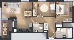 3 pokoje, mieszkanie 59,11 m², piętro 2, oferta nr A/16, Mokotów Sportowy 1.3, Warszawa, Mokotów, Augustówka, ul. Antoniewska