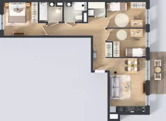 4 pokoje, mieszkanie 75,34 m², piętro 1, oferta nr A/33, Mokotów Sportowy 1.3, Warszawa, Mokotów, Augustówka, ul. Antoniewska