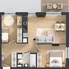 3 pokoje, mieszkanie 56,00 m², piętro 2, oferta nr B/35, Mokotów Sportowy 1.3, Warszawa, Mokotów, Augustówka, ul. Antoniewska