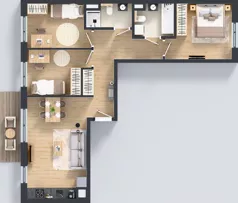 4 pokoje, mieszkanie 71,97 m², piętro 2, oferta nr C/51, Mokotów Sportowy 1.3, Warszawa, Mokotów, Augustówka, ul. Antoniewska