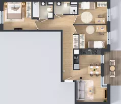 4 pokoje, mieszkanie 73,30 m², piętro 2, oferta nr C/90, Mokotów Sportowy 1.3, Warszawa, Mokotów, Augustówka, ul. Antoniewska