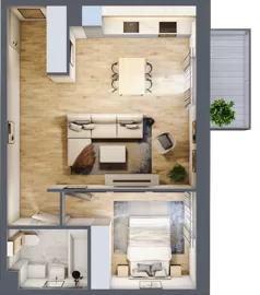 2 pokoje, mieszkanie 47,59 m², piętro 1, oferta nr A/18, Osobowicka 114, Wrocław, Osobowice-Rędzin, Fabryczna, ul. Osobowicka 114