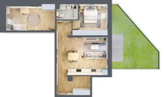 3 pokoje, mieszkanie 66,12 m², parter, oferta nr A/16, Osobowicka 114, Wrocław, Osobowice-Rędzin, Fabryczna, ul. Osobowicka 114