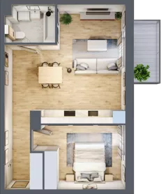 2 pokoje, mieszkanie 48,62 m², piętro 1, oferta nr A/7, Osobowicka 114, Wrocław, Osobowice-Rędzin, Fabryczna, ul. Osobowicka 114