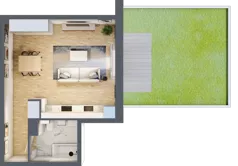 1 pokój, mieszkanie 36,05 m², parter, oferta nr A/4, Osobowicka 114, Wrocław, Osobowice-Rędzin, Fabryczna, ul. Osobowicka 114