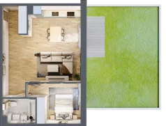 2 pokoje, mieszkanie 47,25 m², parter, oferta nr A/13, Osobowicka 114, Wrocław, Osobowice-Rędzin, Fabryczna, ul. Osobowicka 114