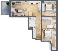 4 pokoje, mieszkanie 72,50 m², piętro 1, oferta nr B/35, Osobowicka 114, Wrocław, Osobowice-Rędzin, Fabryczna, ul. Osobowicka 114
