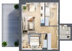 3 pokoje, mieszkanie 49,19 m², piętro 1, oferta nr B/33, Osobowicka 114, Wrocław, Osobowice-Rędzin, Fabryczna, ul. Osobowicka 114