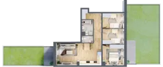 4 pokoje, mieszkanie 66,56 m², parter, oferta nr B/1, Osobowicka 114, Wrocław, Osobowice-Rędzin, Fabryczna, ul. Osobowicka 114