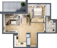 2 pokoje, mieszkanie 47,93 m², parter, oferta nr B/28, Osobowicka 114, Wrocław, Osobowice-Rędzin, Fabryczna, ul. Osobowicka 114