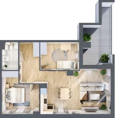 3 pokoje, mieszkanie 59,69 m², piętro 2, oferta nr B/53, Osobowicka 114, Wrocław, Osobowice-Rędzin, Fabryczna, ul. Osobowicka 114