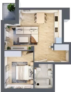 2 pokoje, mieszkanie 42,79 m², piętro 2, oferta nr B/16, Osobowicka 114, Wrocław, Osobowice-Rędzin, Fabryczna, ul. Osobowicka 114