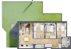 4 pokoje, mieszkanie 66,65 m², parter, oferta nr B/44, Osobowicka 114, Wrocław, Osobowice-Rędzin, Fabryczna, ul. Osobowicka 114