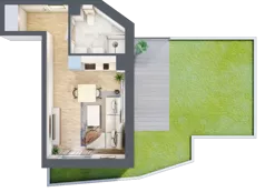 1 pokój, mieszkanie 25,43 m², parter, oferta nr B/40, Osobowicka 114, Wrocław, Osobowice-Rędzin, Fabryczna, ul. Osobowicka 114